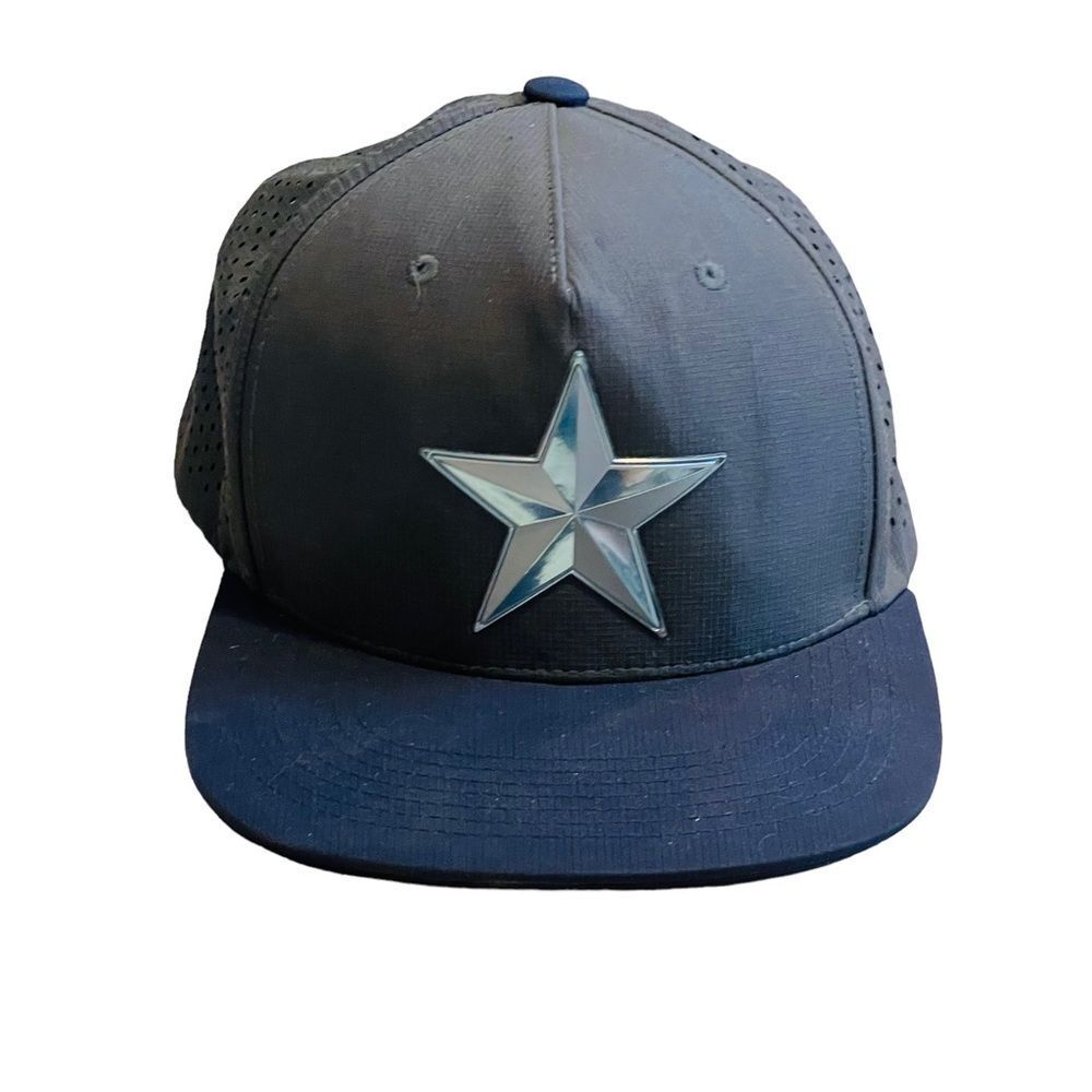 10/$25🦋 Pit Bull Gray & Navy Silver Texas Star Snapback Cap